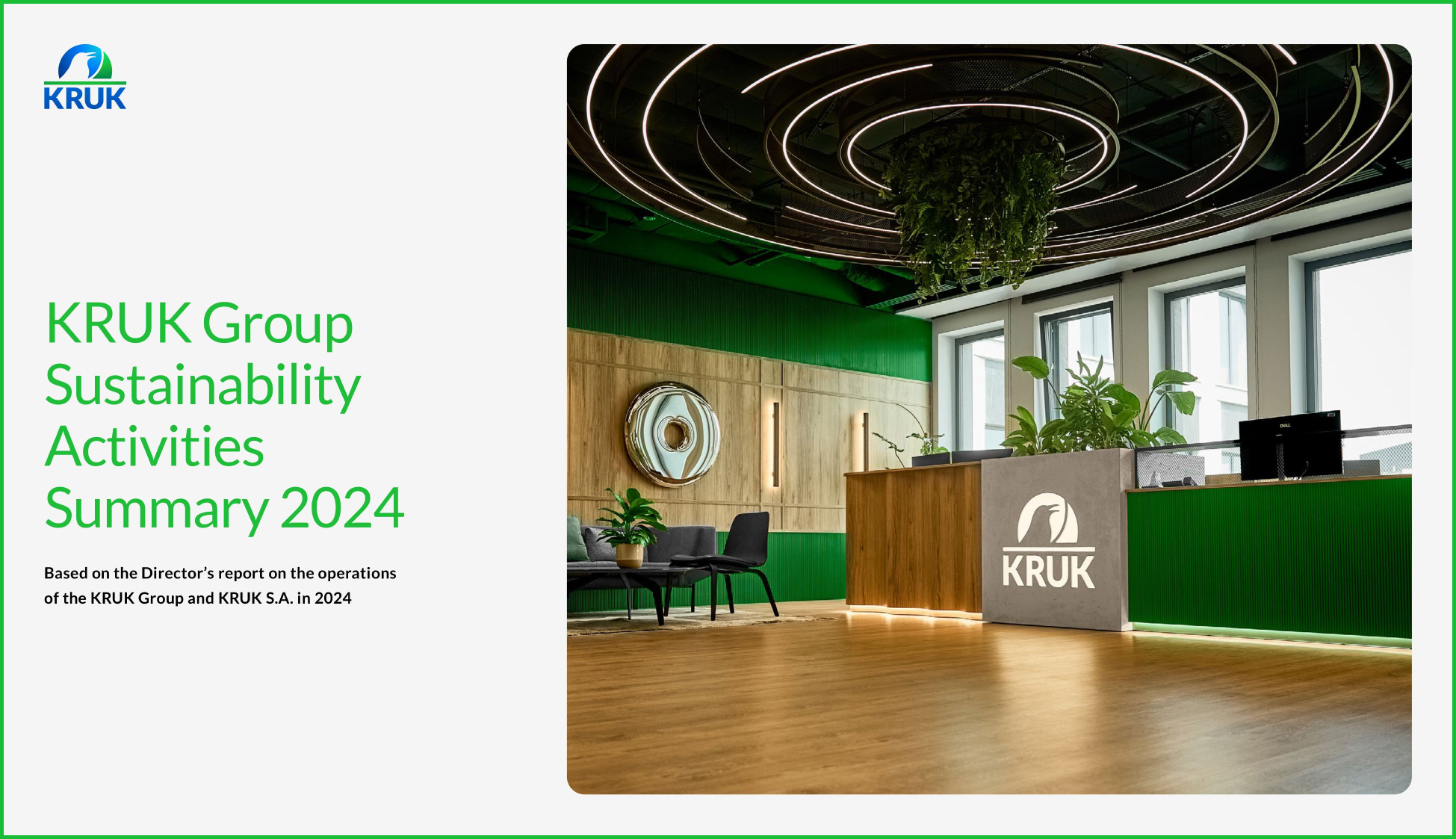 ESG sustainability activities summary